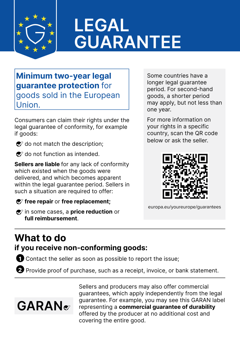 Your legal guarantee rights